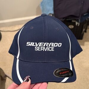 Navy blue Silverado service flex fit mens fitted hat - size L/XL
